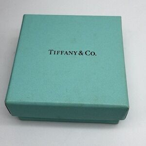 EMPTY Tiffany & Co Blue Jewelry Gift Box with Cotton Filling 3"x 3"x1.25"